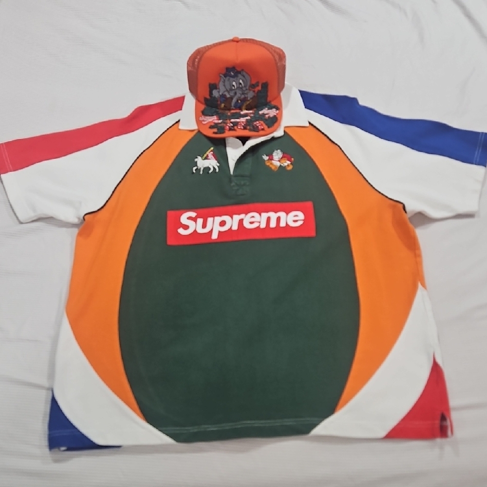 Supreme Multicolor Polo and Cap Set